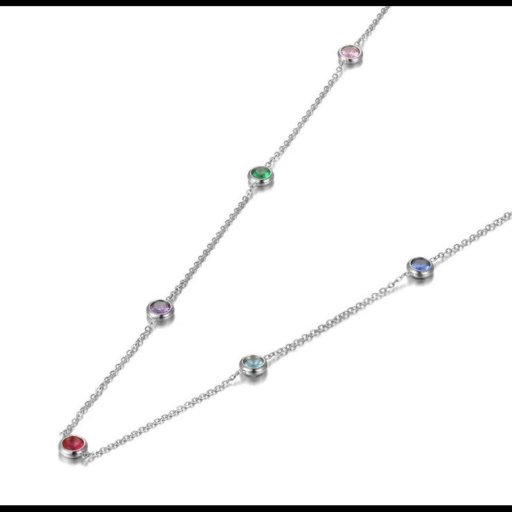 Gorgeous Swarovski Elements Multicolor Necklace 4… - image 1